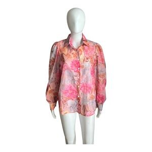Fashion Nova Floral Pink Women's Top Size M